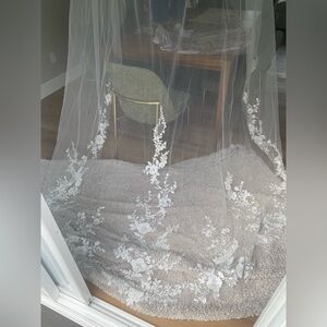 Cathedral style lace wedding veil